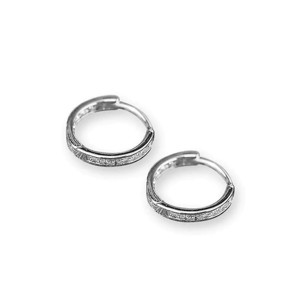 Val Silver Hoop Earrings