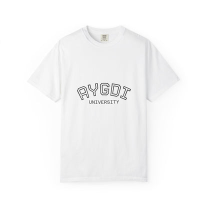 AYGDI University Graphic T-Shirt — 'All You Gotta Do Is' Vintage Campus Tee