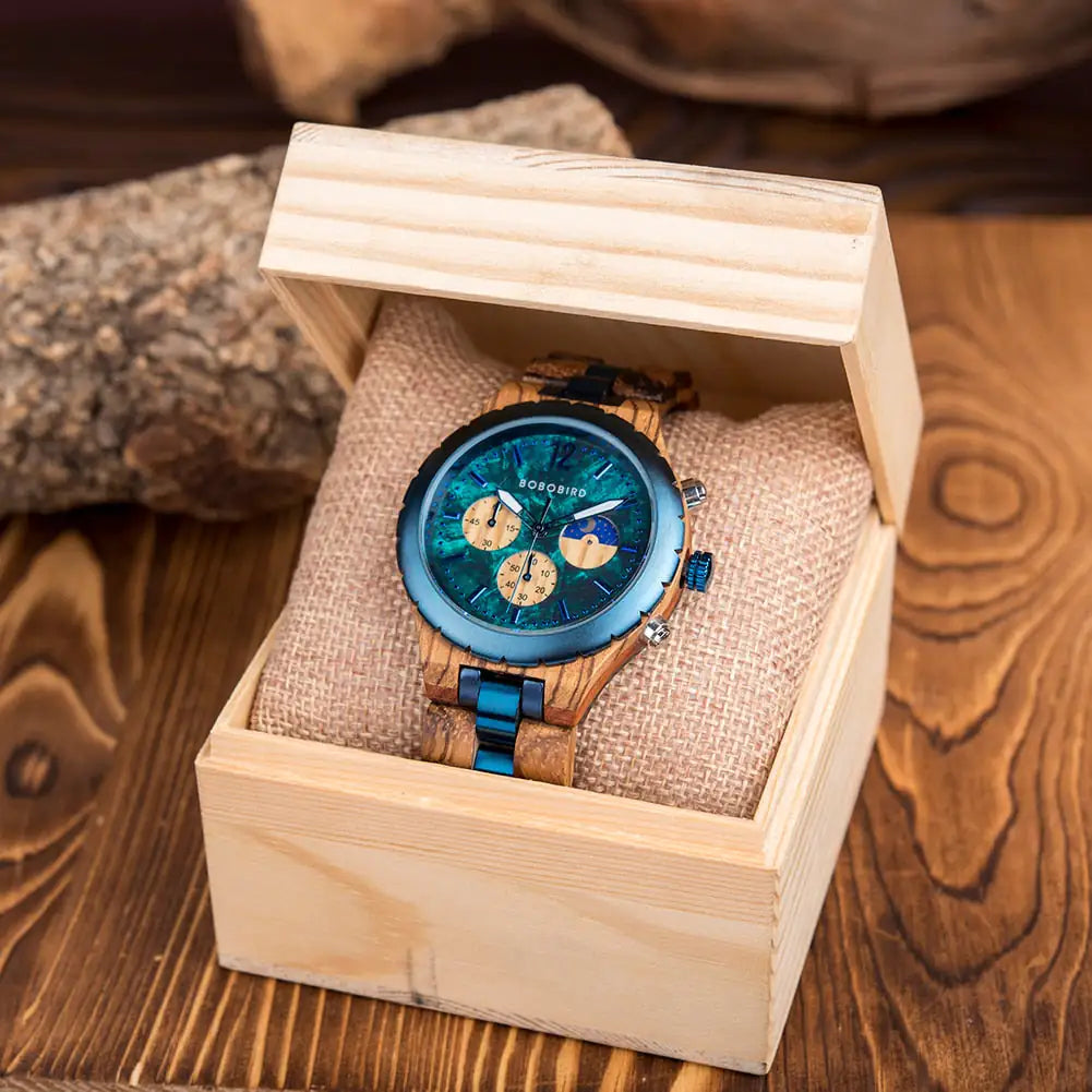 Wooden Chronograph Watch