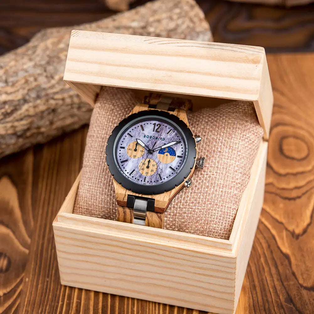 Wooden Chronograph Watch