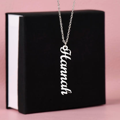 Unique Vertical Name Necklace
