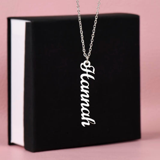 Unique Vertical Name Necklace