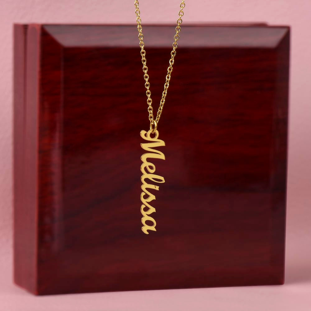 Unique Vertical Name Necklace
