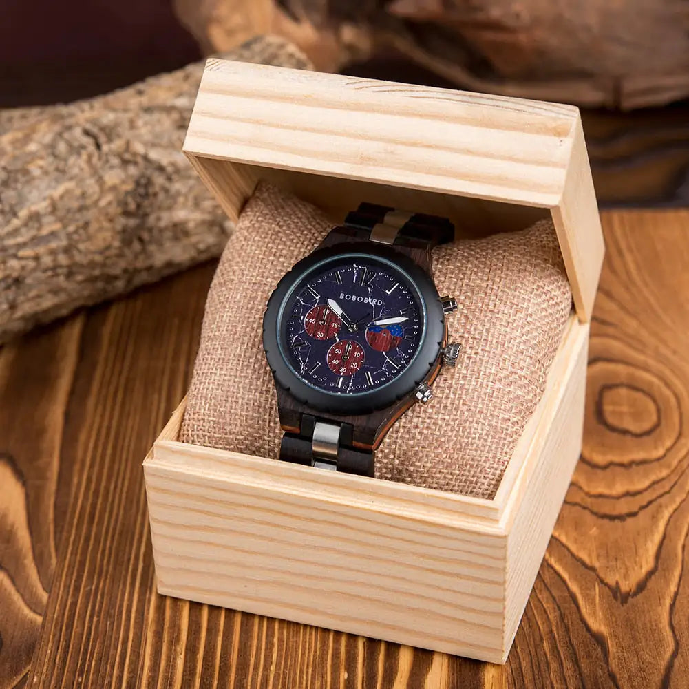 Wooden Chronograph Watch