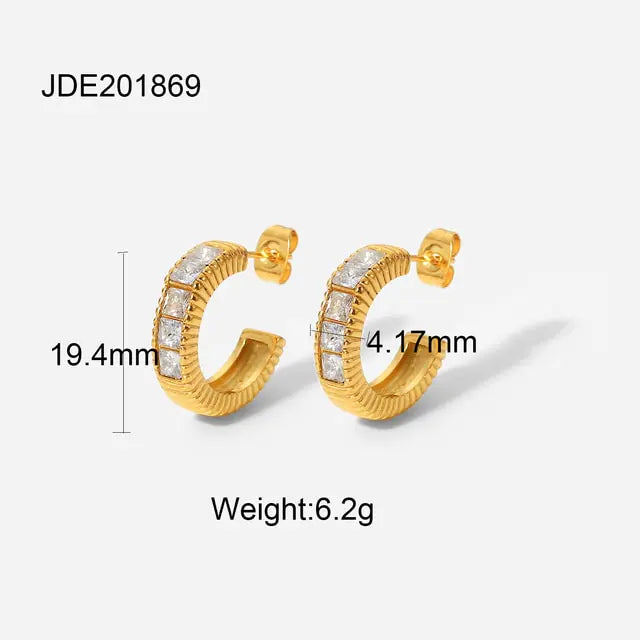 18K “ The Mix” Hoop Earrings