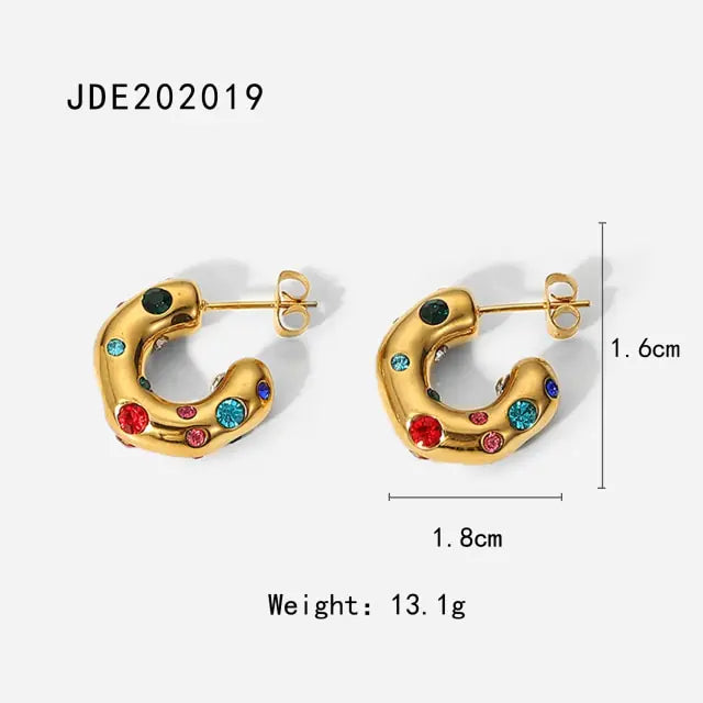 18K “ The Mix” Hoop Earrings