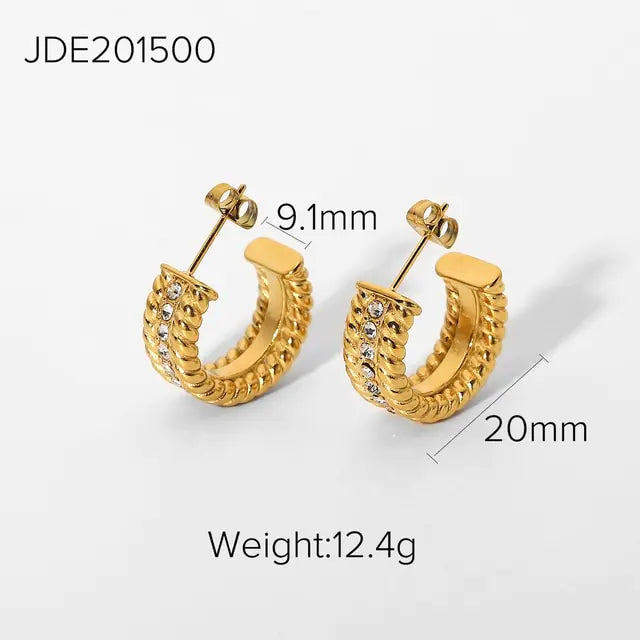 18K “ The Mix” Hoop Earrings