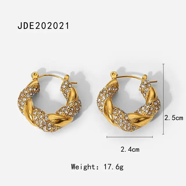 18K “ The Mix” Hoop Earrings