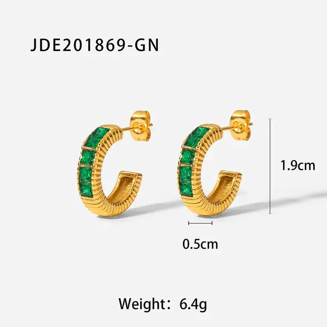 18K “ The Mix” Hoop Earrings