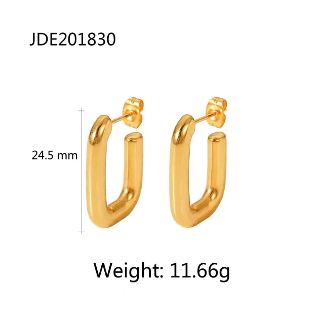 18K “ The Mix” Hoop Earrings